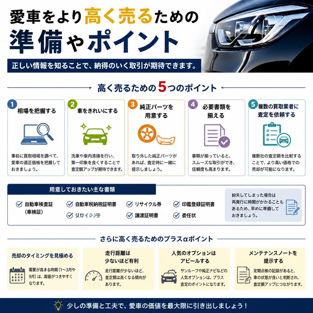 愛車を高く売るコツ